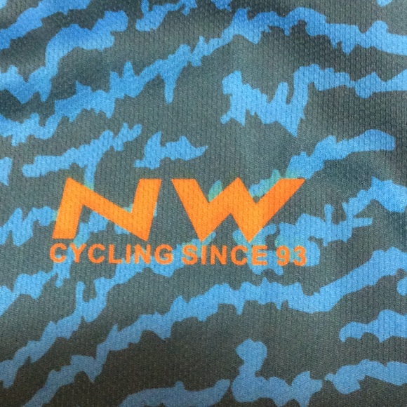 1X NW blue zig zag print full zip cycling jersey - Picture 14 of 16